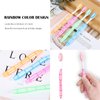 EasyHonor 24 PCS Rainbow Toothbrush, Individually Wrapped Bulk Toothbrushes, Colorful Manual Disposable Travel Toothbrush Set.