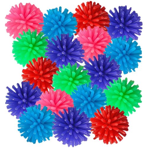 ArtCreativity 144 Packs of Spiky Balls for Kids, Hedge Balls, Bulk Pack of Soft Sensory Balls in, Spike Ball, Calming Sensory Fidget Toys for Children, Fun Birthday Party Favors