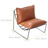 LOGOFUN 2 Pcs Dollhouse Miniature Furniture Mini Sofa Chair Model Micro Landscape Back Chair Doll House Accessory (Light Brown) - 4.2 * 4.2 * 4.1 inch
