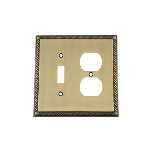 Nostalgic Warehouse Rope Rosette Electrical Outlet Switch Plate Cover