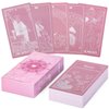 Erbacan Classic Pink Tarot Cards with Guidebook-Tarot Cards for Beginners-Learining Tarot Deck with Guidebook(Free Pouch Bag)