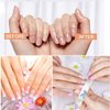 5 Pack Glass Nail Files with Case Crystal Glass Fingernail Files Double Sided Glass Nail File Mixed Color Manicure Set for Gentle Nail Care Christmas Gifts Stocking Stuffers for Women