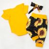 Reborn Baby Dolls Clothes for 17-22 inch Reborn Dolls Bright Yellow Sunflower Baby Doll Clothes Set Newborn Doll Girl and Boy 3 Pieces of Pack