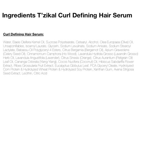 T’zikal Curl Defining Hair Serum with Ojon Oil - Natural Curly Hair Products for Women. Wavy Hair Product for Women - Used as an Anti Frizz Hair Products or Coconut Oil Hair Leave In Conditioner.