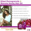 Difeel Pomegranate & Manuka Honey Premium Hair Oil 7.1 oz. - Growth Stimulating, Moisturizing & Strengthening Hair Oil for Dry, Damaged Hair