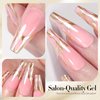 NAILKISS Metallic Mirror Painting Liner Gel Polish, Gold Metal Painted Drawing Gel with Build in Thin Brush, Mirror Chrome Gel Polish Nail Art Gel Liner Soak Off DIY Nail Art Manicure