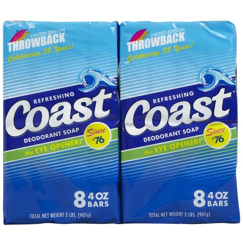 Coast 4 Ounces Pacific Force Bar Soap - 8 Bars (pack of 2)