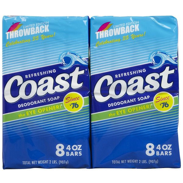 Coast 4 Ounces Pacific Force Bar Soap - 8 Bars (pack of 2)