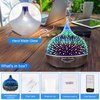 Essential Oil Diffuser 550ml Cool Mist Humidifier 3D Glass Ultrasonic Aromatherapy Humidifier with 7 Color Changing Led Lights, Waterless Auto Shut-Off, Adjustable Timer for Home Bedroom Office
