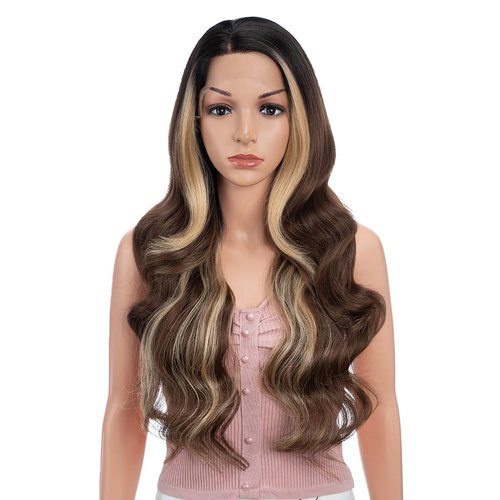 Joedir 26&quot; Big Curly Wavy Supreme Free Parting HD Lace Frontal Wigs With Baby Hair High Temperatu...