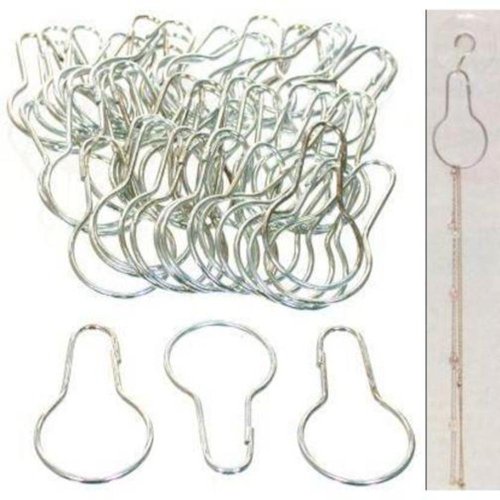 50 Chain Shower Curtain Hooks Sorting Organization Window Displays