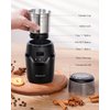 SHARDOR Adjustable Coffee Grinder Electric, Super Silent Electric Coffee Bean Grinder with Time-Memory Adjustment and Multi-Functional Stainless Steel Cup for Spices, Herbs, and Nuts Grinding, Black