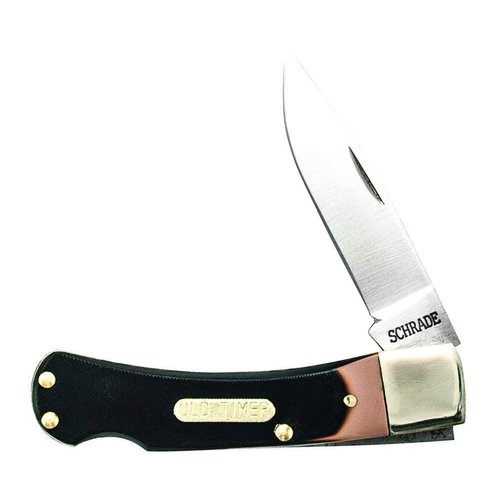 Old Timer 3OT Bearhead Traditional Lockback Pocket Knife with 2.2in High Carbon Stainless Steel Blade, Sawcut Handle, and Convenient Small Size for EDC, Whittling, Camping, Hunting, and Outdoors