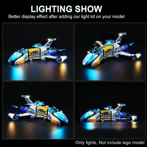 DALDED LED Lighting Kit for Lego DREAMZzz Mr. Oz's Spacebus, LED Light Compatible with Lego 71460 Building Block Models (Not Include Lego Set)