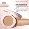 UCANBE 2-in-1 Pressed Face Powder & Foundation Makeup, Matte Oil Control Flawless Setting Powder, Korean Makeup,Waterproof Long Lasting Finishing Powder (Natural)