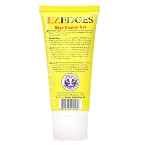 EZEDGES EDGE CONTROL GEL Extra Strong Hold (Castor Oil), 1.41 oz.