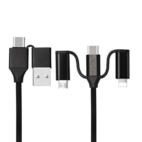 7PETAL Multifunction 5in1 Fast Sync Charger Cable, Interchangeable 2in1 USB A/C to 3in1 Lightn/Type C/Micro USB Cable Compatible with Mobile Phone