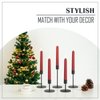 smtyle Black Candlestick Holders for Taper Candles Set of 5 Candelabra with Iron-0.9" Diameter Ideal for Home Decor