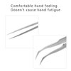 EMEDA Eyelash Extension Tweezers 2 Pieces VETUS Straight Pointer and J Curved Tweezers for Eyelash Extensions Precision Lashing Tweezers Professional Tools for Isolation Classic Volume Lash Extensions