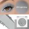 DE'LANCI Matte Grey Eyeshadow Single, Matte Gray Eyeshadow Palette For Cool Tone, Longwear Natural Punk Goth Grey Eye Shadow Makeup, Blendable Blue Grey Smoky Eye Makeup for Women Day & Night, #03