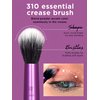Real Techniques Cruelty Free Enhanced Eye Set, Eyeshadow and Brow Brushes, Purple, 6 Piece Makeup Brush Kit