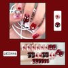 24pcs Halloween Press on Nail Short Square Fake Nails Full Cover Red Spider Designs Stick on Nails Sweet Cool Acrylic Glue on Nails for Women Man Party Cosplay Manicure or Gift