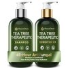 Roycederm Tea Tree Antifungal Shampoo and Conditioner: Complete Scalp Care Solution for Folliculitis, Dry, Itchy, and Flaky Scalp - Infused with Tea Tree Oil, Paraben & Sulfate Free