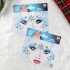 FULANSI Snowflake Face Stickers Christmas Face Gems Tattoo Stickers Glitter Blue Snowflake Star Temporary Tattoo for Adult Kids Face Eye Winter Christmas Makeup Princess Party Decor Supplies 2Pcs
