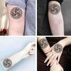 Dopetattoo Six sheets Temporary Tattoos for Men and Women Dragon Round Design Triskele and for Men Temporary tattoo for Women Neck Arm Chest for Woman