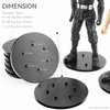 TITAWU 18PCS 6 Inch Action Figure Stand for Display, Toy Figure Display Support Holder Base with Multi-Pegs, Compatible with 1/12 Scale Star Was Black Series Figures, Black