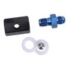 AC PERFORMANCE -6 AN Male Flare Fuel Cell Roll Over Valve Aluminum AN6 Rollover Valve Tank Mounted Fitting Adapter Black and Blue Anodized