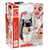 Hape Wooden Black Coffee Maker Kitchen Set with Accessories| Pretend Play Toy Set for Kids Ages 3 Years and Up
