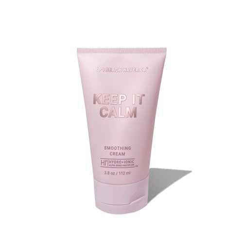 Beachwaver Keep It Calm Smoothing Cream | 3.8 Fl Oz - Anti-Frizz Flyaway Tamer with Polynesian Pink Sugar Scent