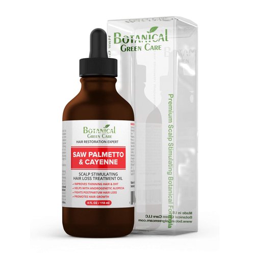 Saw Palmetto & Cayenne Hair Loss Scalp Treatment, Hair Growth Oil, Hair Loss Serum, All Natural Vitamin Rich