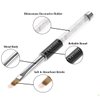 LWBTOSEE 2pcs Ombre Nail Brush for Nail Art Gradient Painting Rhinestone Handle Drawing UV Gel Pen Manicure Nail Art Brush Tool (Black&White)