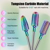 13PCS Nail Drill Bits Set, 3/32” Professional Drill Bits Nail Tech, Tungsten Carbide Diamond Ceramic Efile Nail Bits with Brush, Cuticle Remover Bits for Acrylic Gel Dip Powder Nail Manicure