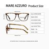 MARE AZZURO Men's Oversized Reading Glasses Stylish Reader 0 1.0 1.25 1.5 1.75 2.0 2.25 2.5 (Brown 100)