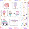 Pastel Ice Cream Two Sweet 2nd Birthday Party Supplies, Ice Cream Donut Party Hanging Swirls Decorations, Summer Ice Cream Party Hanging Streamers for Ice Cream Baby Second Birthday Donut Theme Party