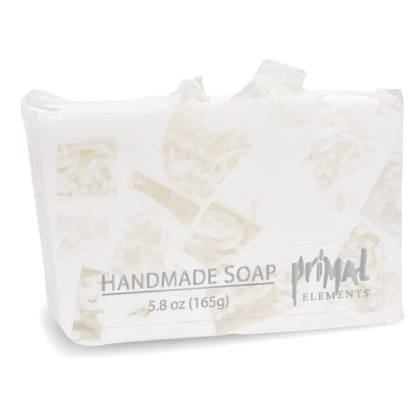 Primal Elements Glycerin Bar Soap | Helps All Skin Types, Sensitive, Oily & Dry Skin | NO PARABENS, VEGAN, GLUTEN FREE, 100% VEGETABLE BASE - (Fiji Coconut)