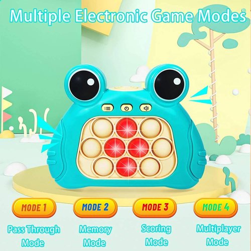 Quick Push Game Fidget Toys for Kids Adults, Fast Push Bubble Game Console Stress Toy, Relief Party Favors, Gifts for Kids Birthday Gift - Green