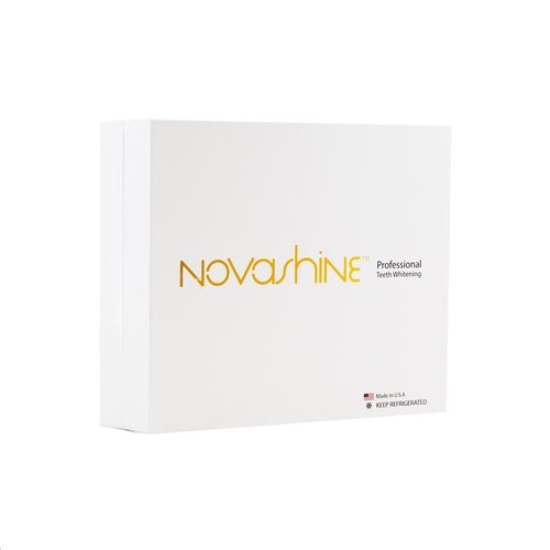 Novashine Professional Teeth Whitening Kit: Advanced Blue LED Light, Concentrated Peroxide Gel, Smartphone Adapter, Travel Bag
