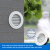 Hon&Guan 6'' Soffit Vent Exhaust Vent, 6 Inch Round Air Vent Dryer Vent Soffit with Built-in a Fly Screen for Bathroom Office Home(150mm）