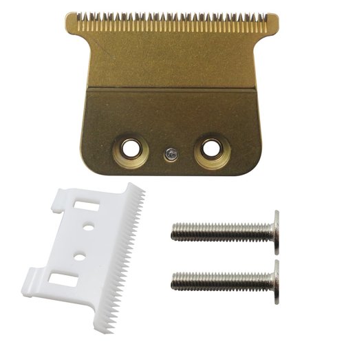 GRABOTE New Replacement Trimmer Blades Include Ceramic Moving Blade Metal Moving Blade Fixed Tooth Blade with Screws Compatible for BaBylissPRO FX787 & FX726 Trimmer