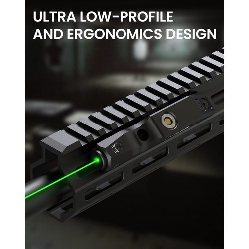 Votatu M4L-G Green Laser Sight Compatible with M-Lok Rail Surface, Ultra Low-Profile Tactical Rifle Laser Sight with Strobe Function Magnetic Rechargeable