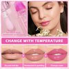 CAHIUYOA Magic Color Changing Lip Oil Tinted Lip Glow Oil Color Changing Lip Gloss Long Lasting Nourishing Lip Balm Care Shimmer Glossy Non-sticky Lip Tint Oil