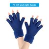 Luguiic Finger Arthritis Compression Ice Glove for Women and Men, Adjustable Wrist Strap Hand Wrist Ice Pack Pain Relief for Arthritis, Carpal Tunnel, Tendinitis Cold&Heat Therapy M Blue Pack of ONE
