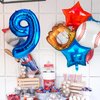Lukinuo Baseball Balloons 9th Birthday Decorations Baseball Birthday Party Supplies Glove Baseball Foil Balloons Red White and Blue Star Balloons Number 9 Baseball Balloon for Rookie of The Year Boys