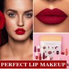 Fusang 18Pcs Mini Capsule Pills Lipstick Matte Lipstick Makeup Sets for Women Highly Pigmented Long Lasting Waterproof Mini Red Matte Pill Lipstick Cute Lip Stick Stain Set for Women