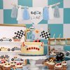 Two Fast 2nd Birthday High Chair Banner，Race Car High Chair Banner Decorations，Retro Race Car Birthday Banner，Racing Theme 2nd Birthday Party Supplies，Racing Second Birthday Party Decorations