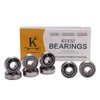 Premium Skateboard Bearings, Pro-Longboard Bearings, High-Speed 608rs-Ball Skate Bearing ABEC – for Skateboard, Quad Skate, Inline Rollerblades, Scooters Wheels and Spinners (Pack of 8) (Black)